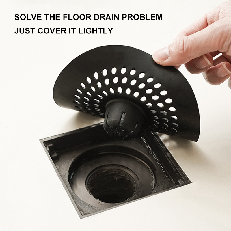 Home Bathroom Rugs - Anti-blocking Silicone Floor Drain Sticker Bathroom