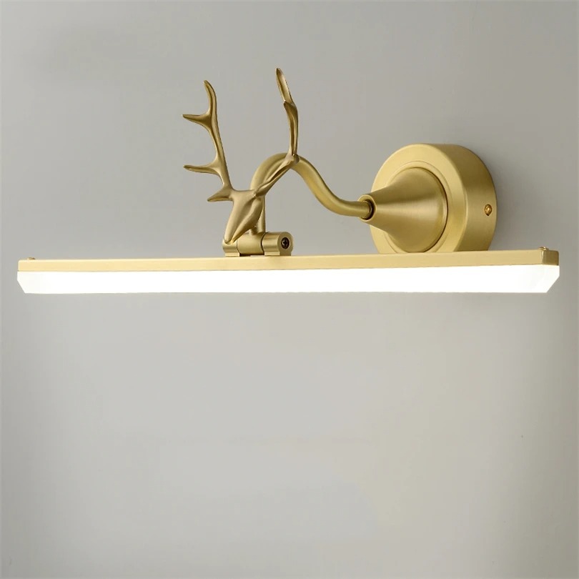 Home Bathroom Cabinets - Vintage full Copper Wall Light Led