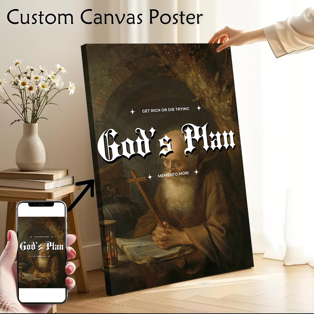 Home Bathroom Plan - God's Plan - Memento Mori Canvas