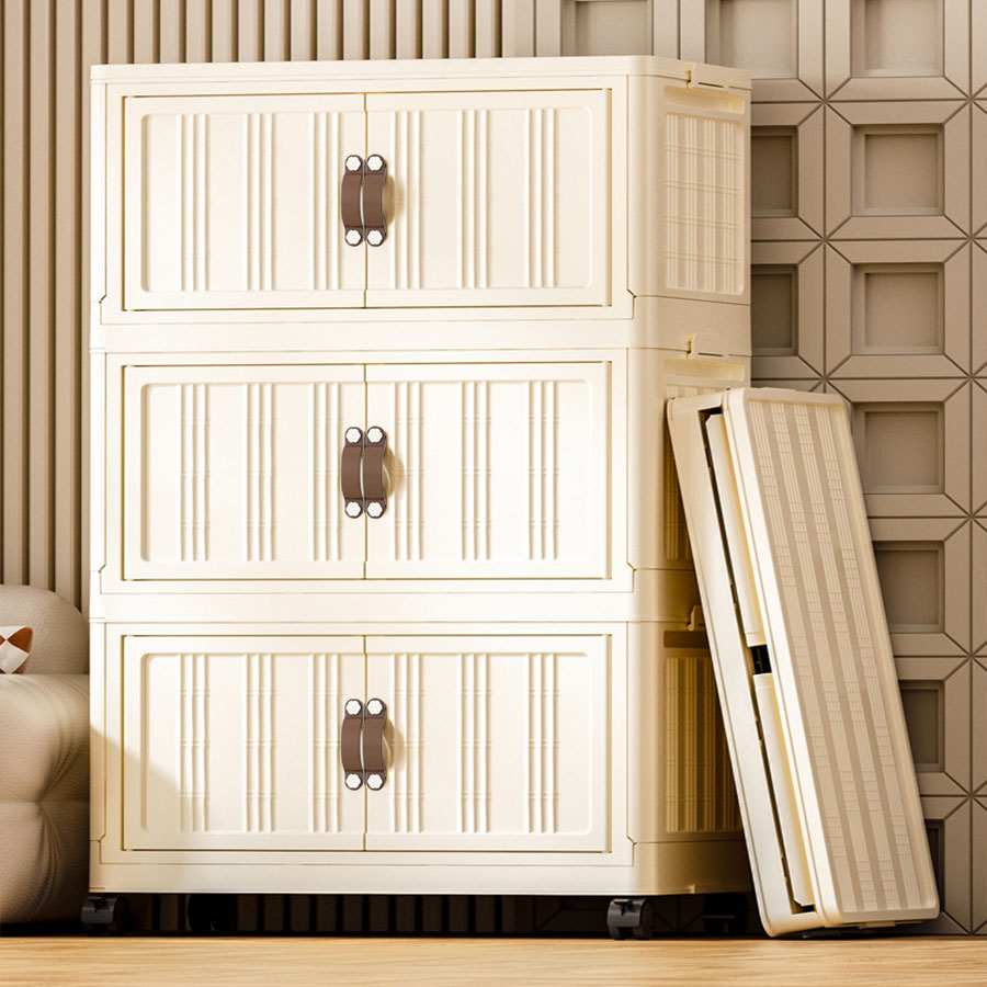Home Bathroom Cabinets - Foldable Multi-Layer Storage Cabinet No Installation
