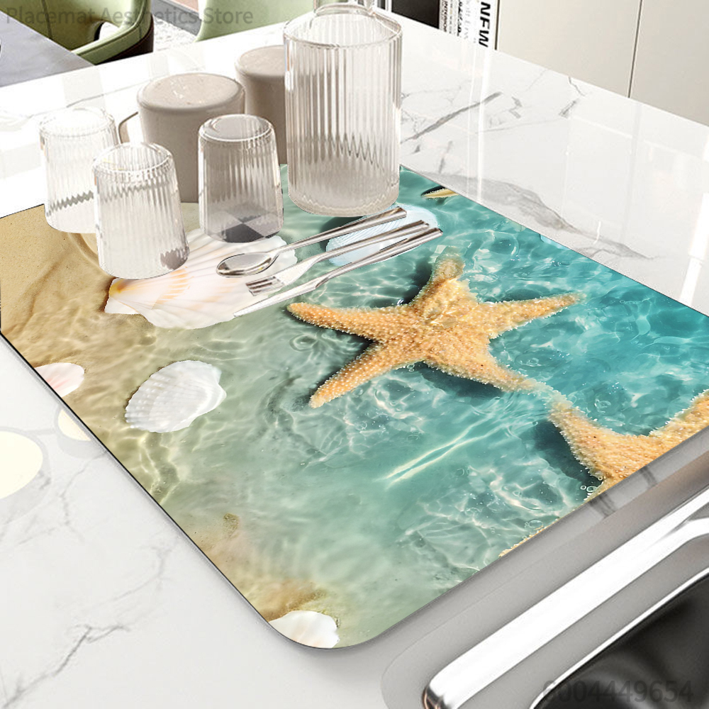 Home Bathroom Rugs - Ocean Beach Wave Shell Rug Anti-slip
