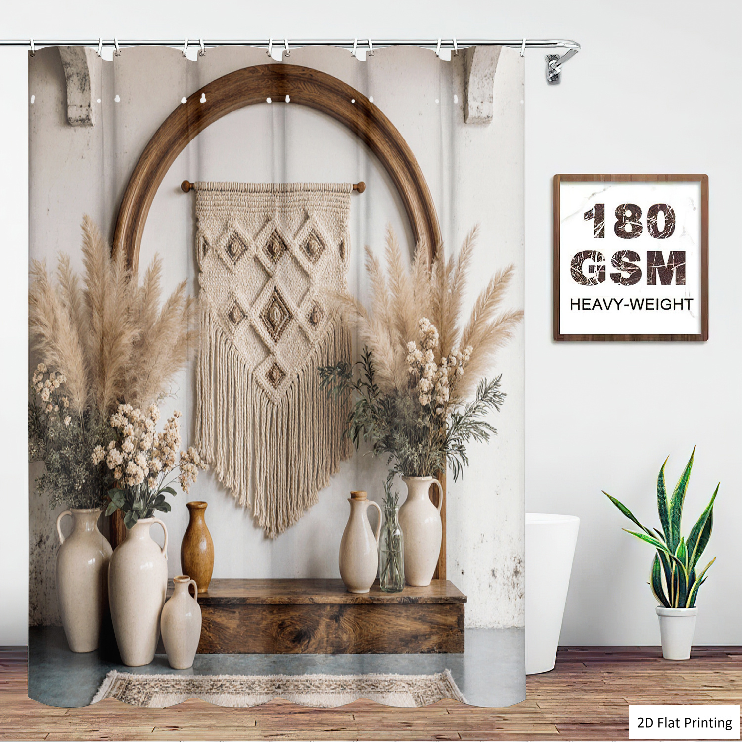 Bohemian Style Vases and Pampa - огляд і ціна Home Bathroom Rugs
