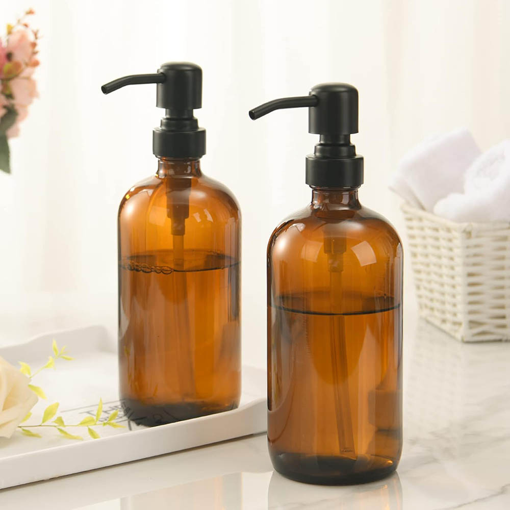 Amber Glass Soap Dispenser wit - огляд і ціна Glass Soap Dish