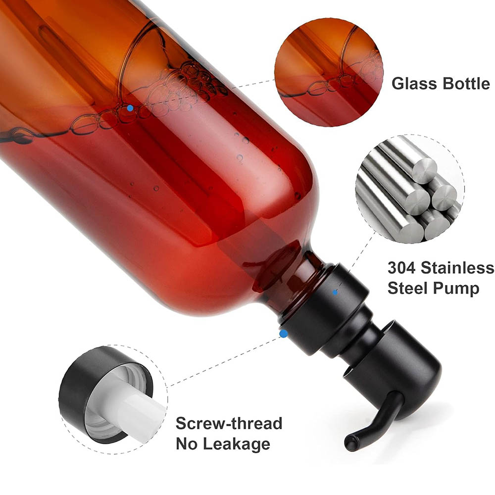 Amber Glass Soap Dispenser wit - огляд і ціна Glass Soap Dish