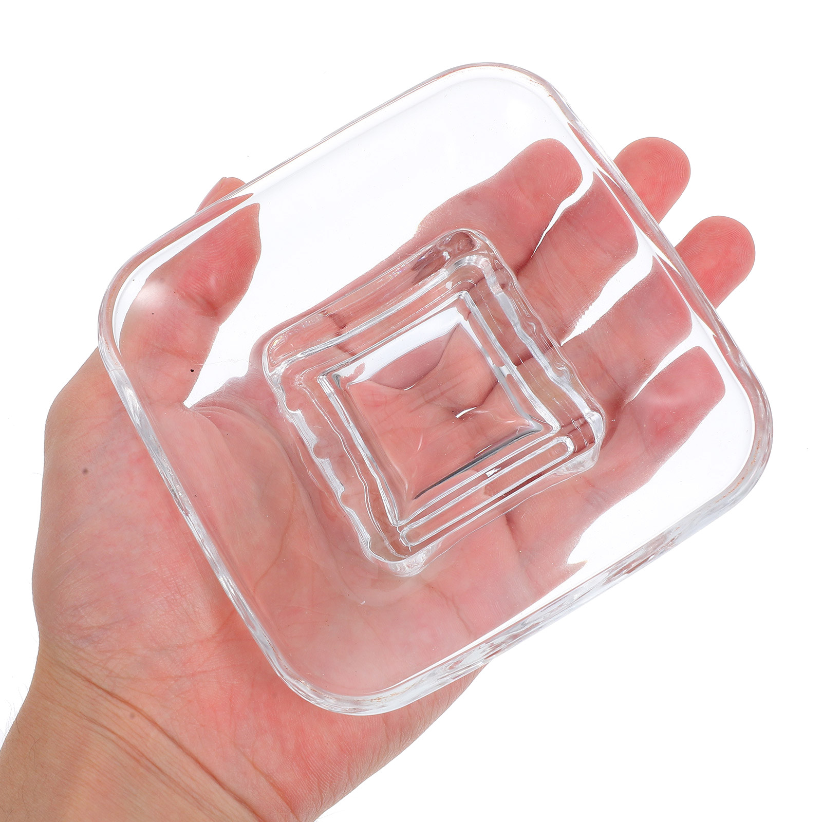 4Pcs Transparent Glass Soap Tr - огляд і ціна Glass Soap Dish