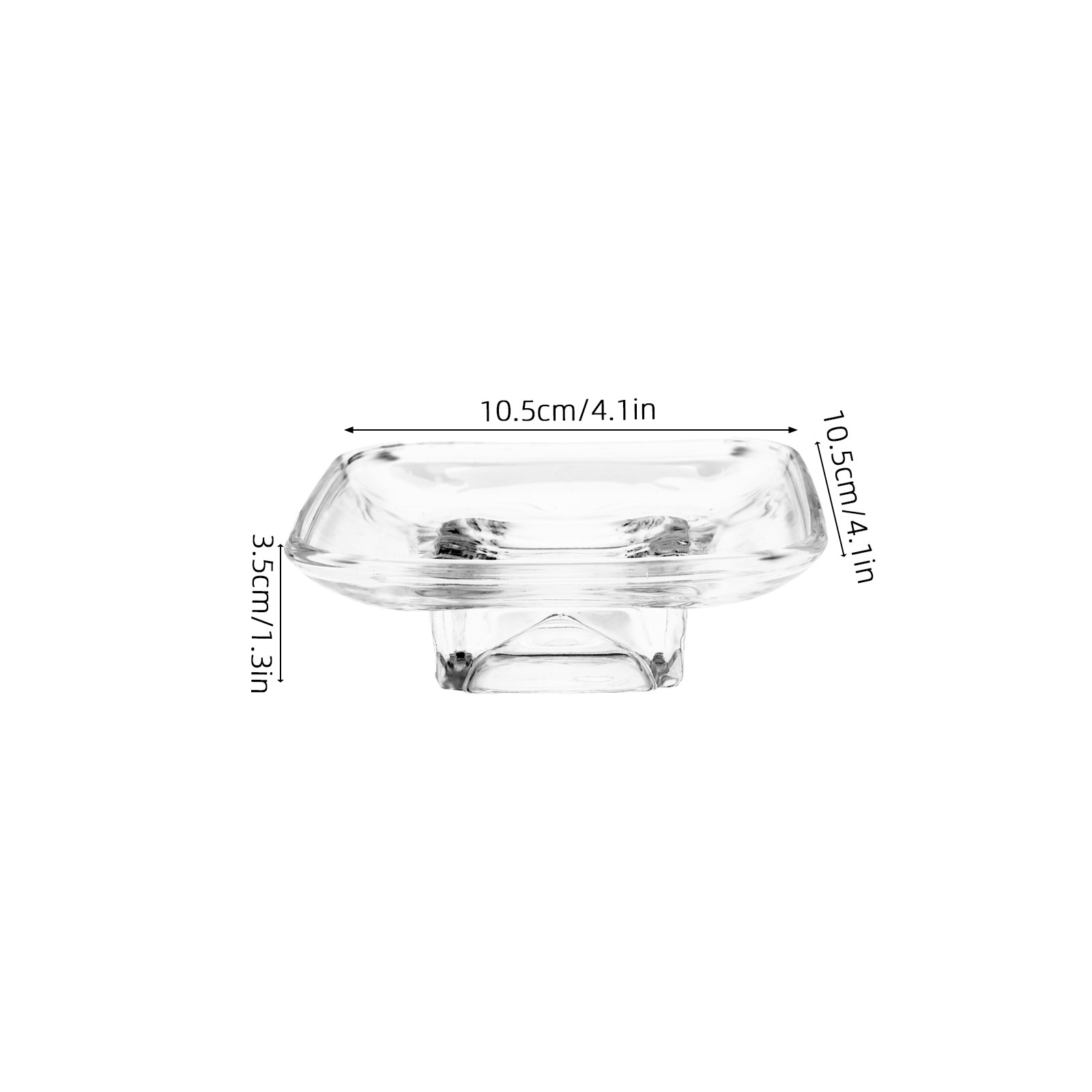 4Pcs Transparent Glass Soap Tr - огляд і ціна Glass Soap Dish