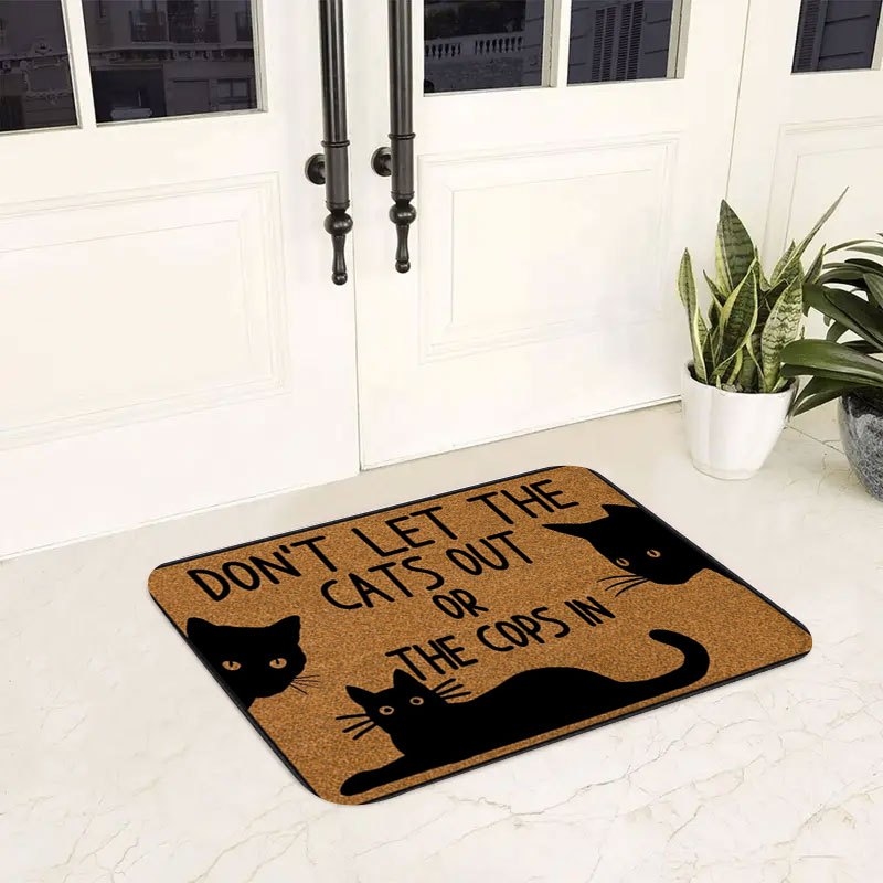 VIKAMA Funny Cat Doormat Don't - огляд і ціна Home Bathroom Rugs