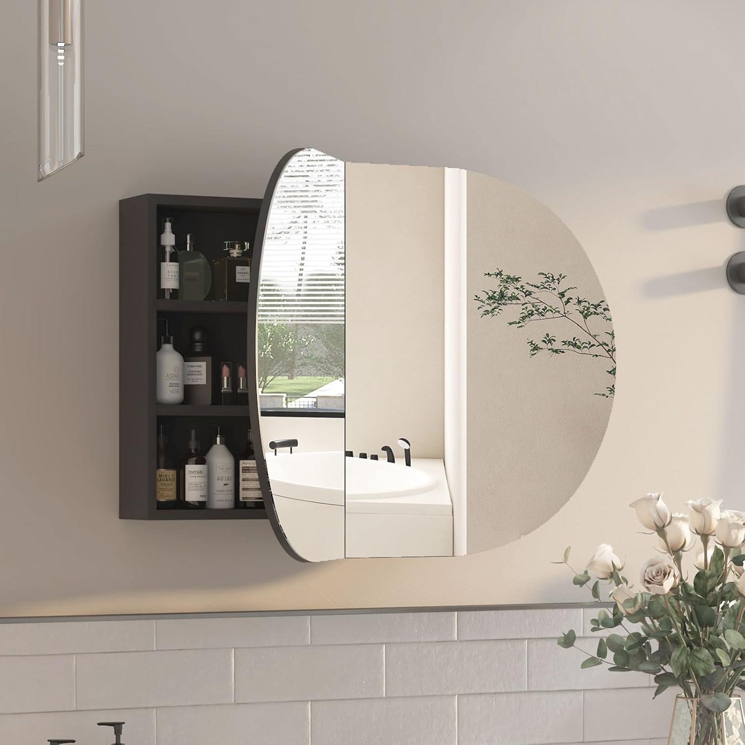 Oval Medicine Cabinet with Mir - огляд і ціна Home Bathroom Cabinets
