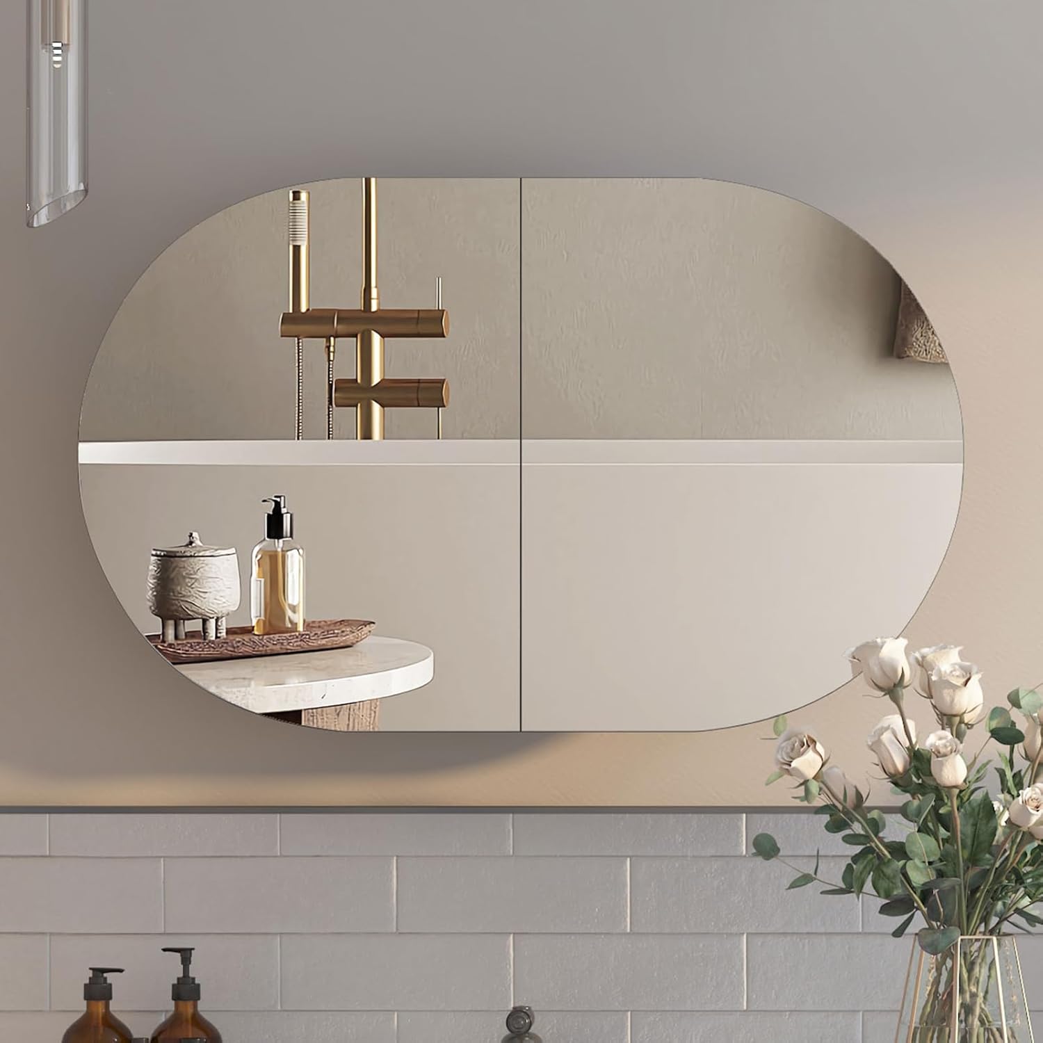 Oval Medicine Cabinet with Mir - огляд і ціна Home Bathroom Cabinets