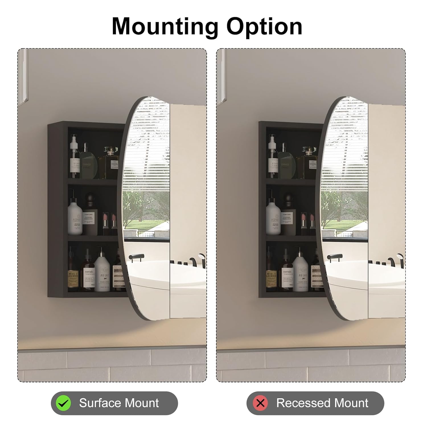 Oval Medicine Cabinet with Mir - огляд і ціна Home Bathroom Cabinets