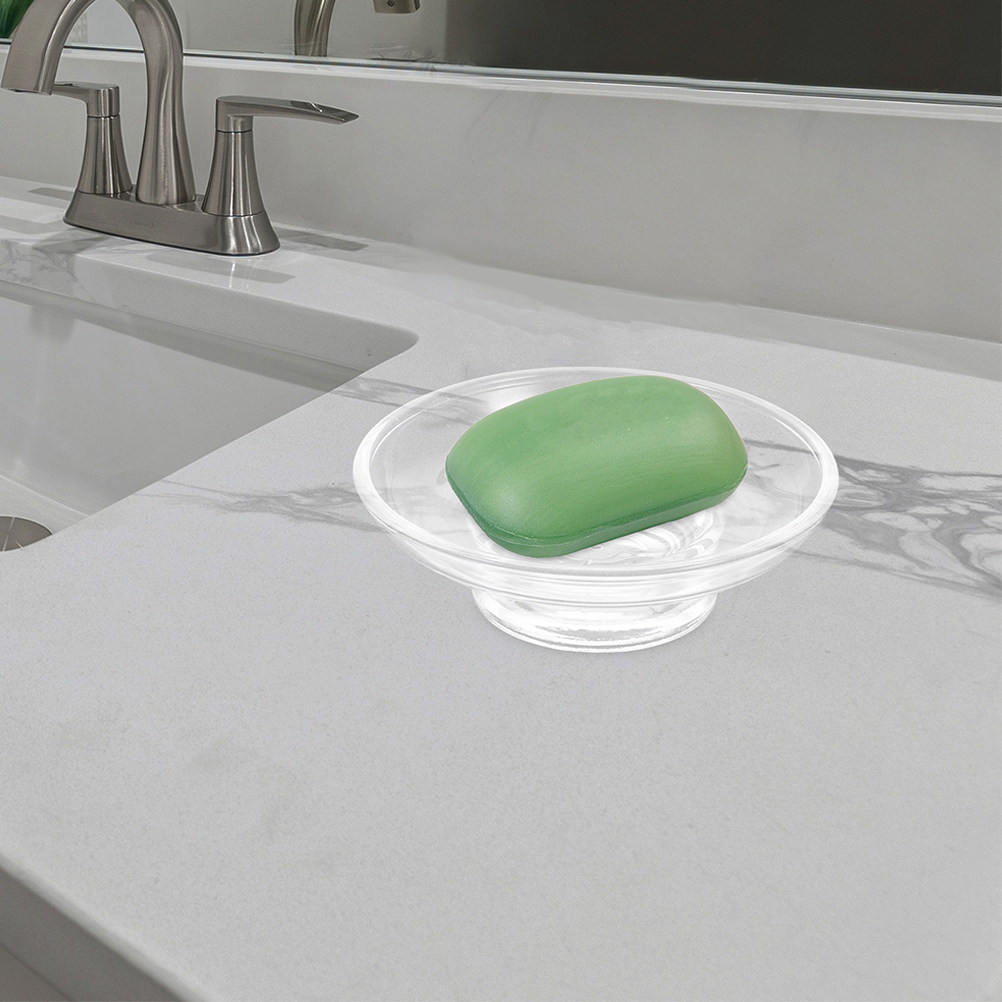 Frosted Glass Soap Dish Round  - огляд і ціна Glass Soap Dish