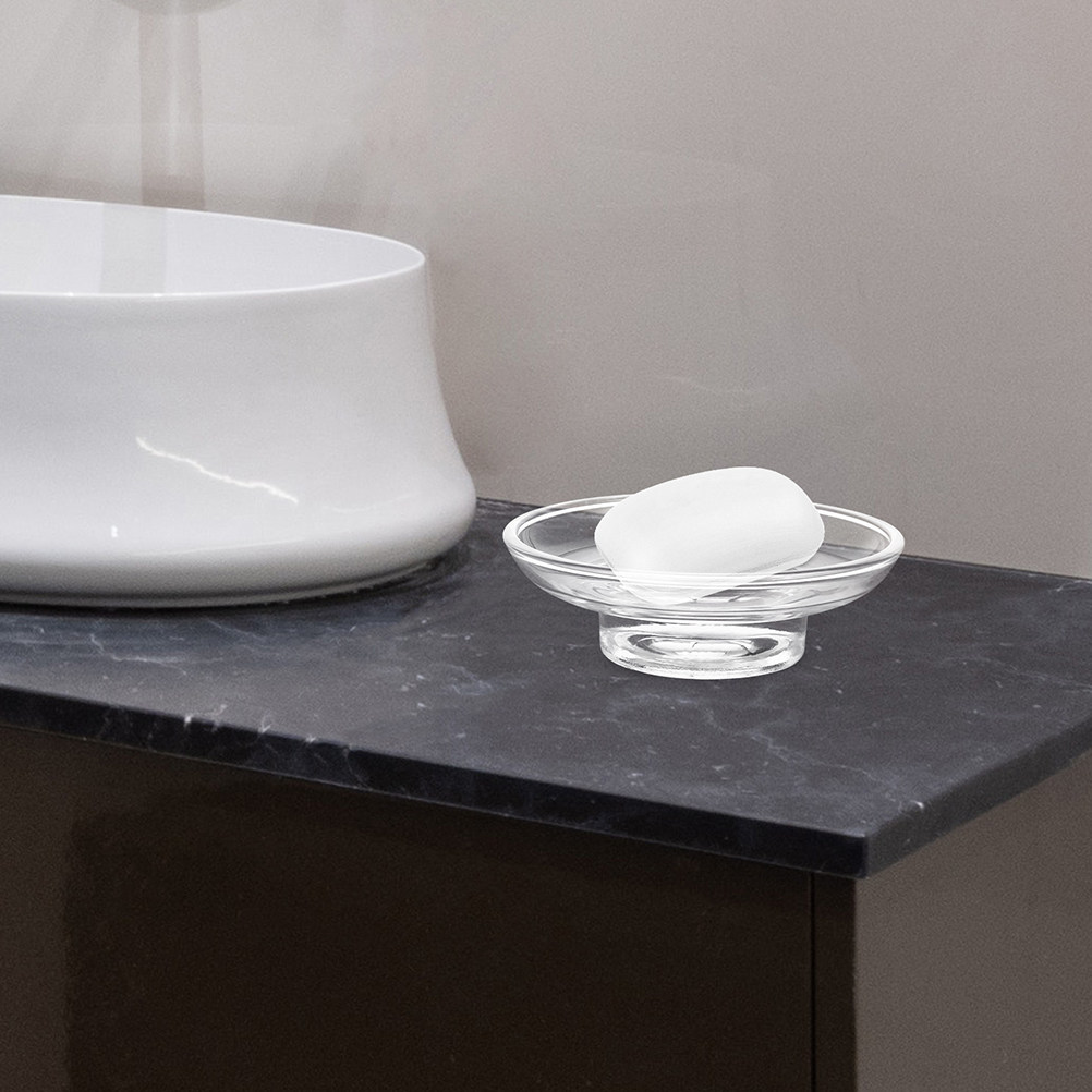 Frosted Glass Soap Dish Round  - огляд і ціна Glass Soap Dish