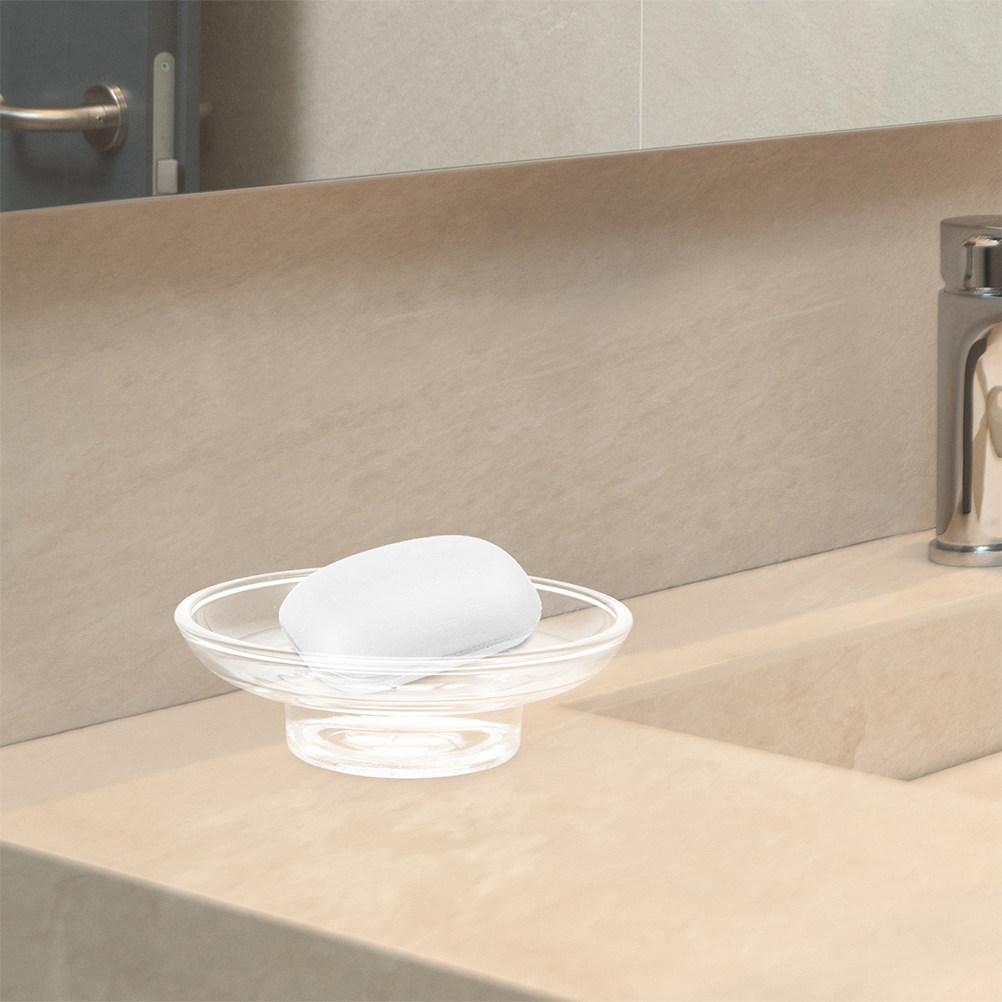Frosted Glass Soap Dish Round  - огляд і ціна Glass Soap Dish