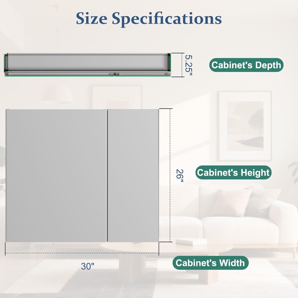Bathroom Medicine Cabinet with - огляд і ціна Home Bathroom Cabinets