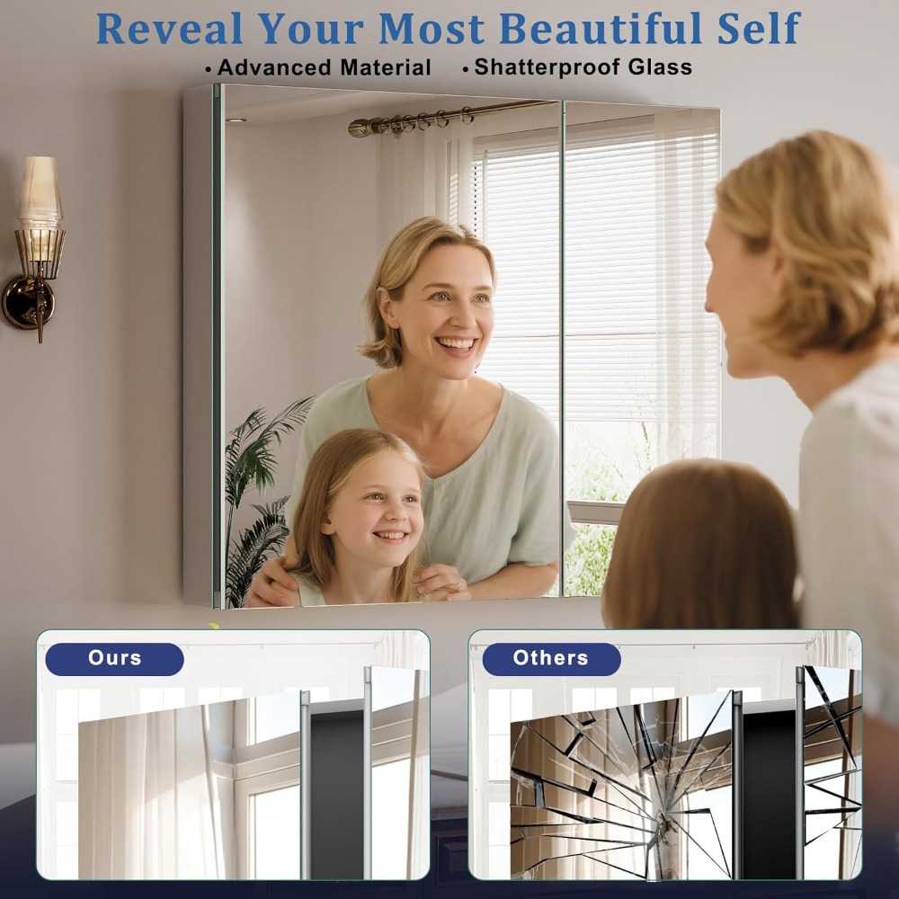 Bathroom Medicine Cabinet with - огляд і ціна Home Bathroom Cabinets