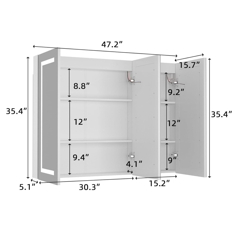 Lighted Medicine Cabinet with  - огляд і ціна Home Bathroom Cabinets