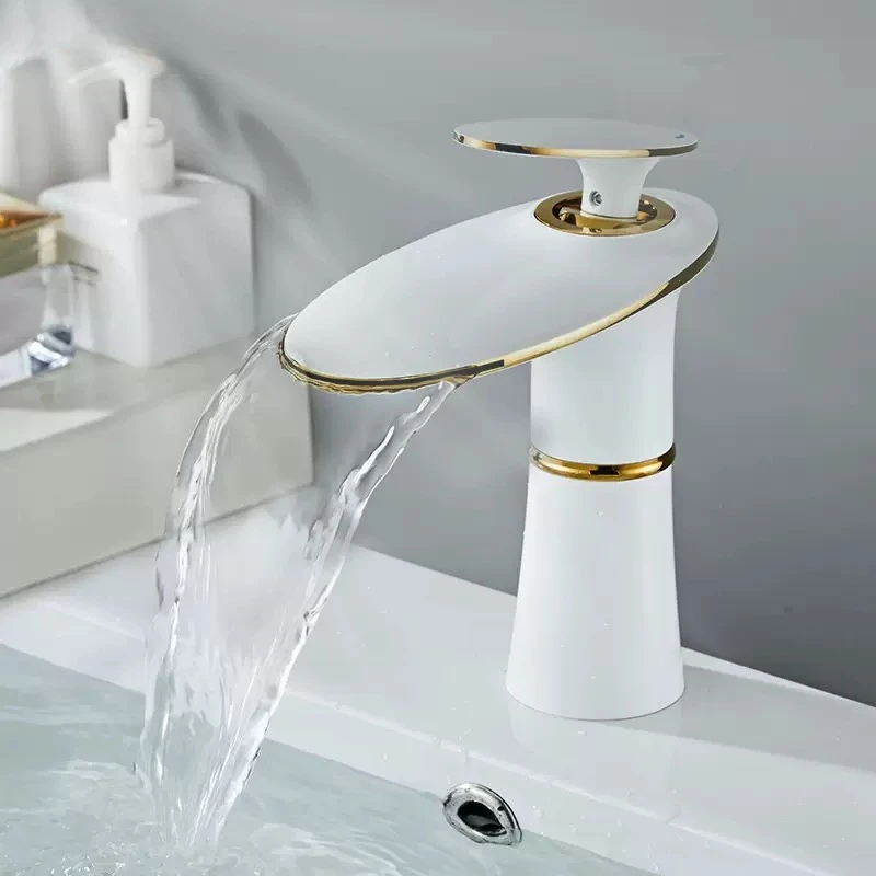 Waterfall Basin Faucet White G - огляд і ціна Home Hardware Bathroom Sinks