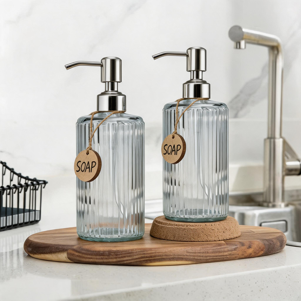 Glass Soap Dispenser with Rust - огляд і ціна Glass Soap Dish
