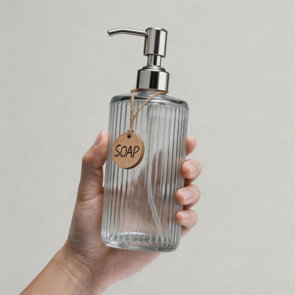 Glass Soap Dispenser with Rust - огляд і ціна Glass Soap Dish