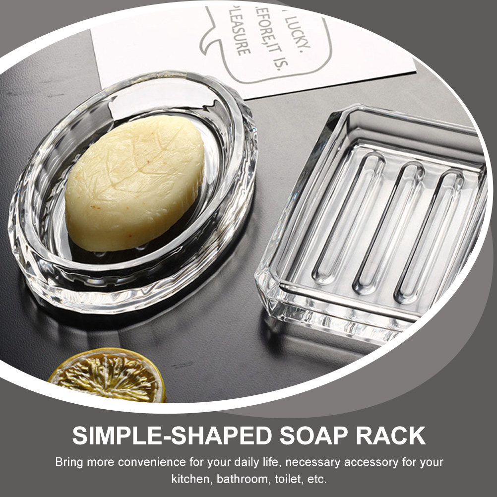 2 Pcs Soap Rack Glass Dish Tra - огляд і ціна Glass Soap Dish