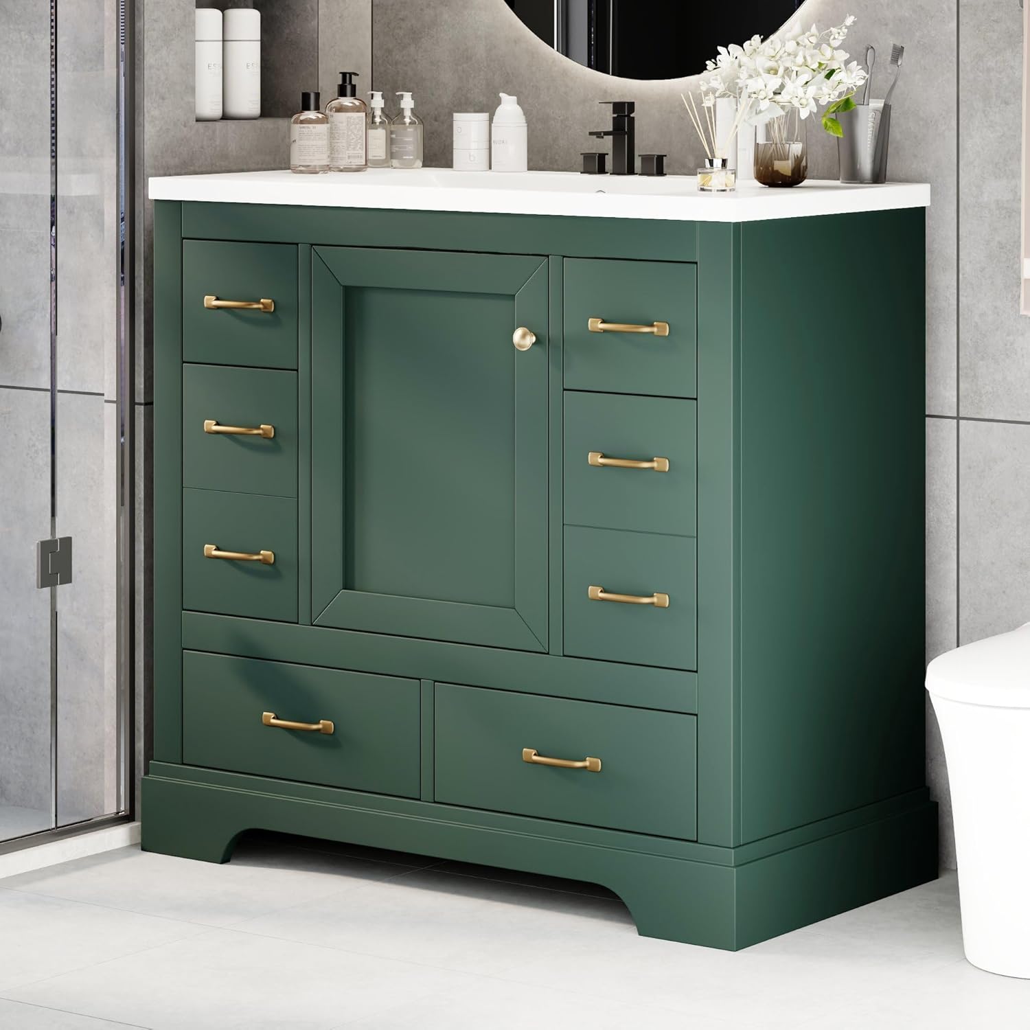 36in Bathroom Vanity Cabinet w - огляд і ціна Home Bathroom Cabinets