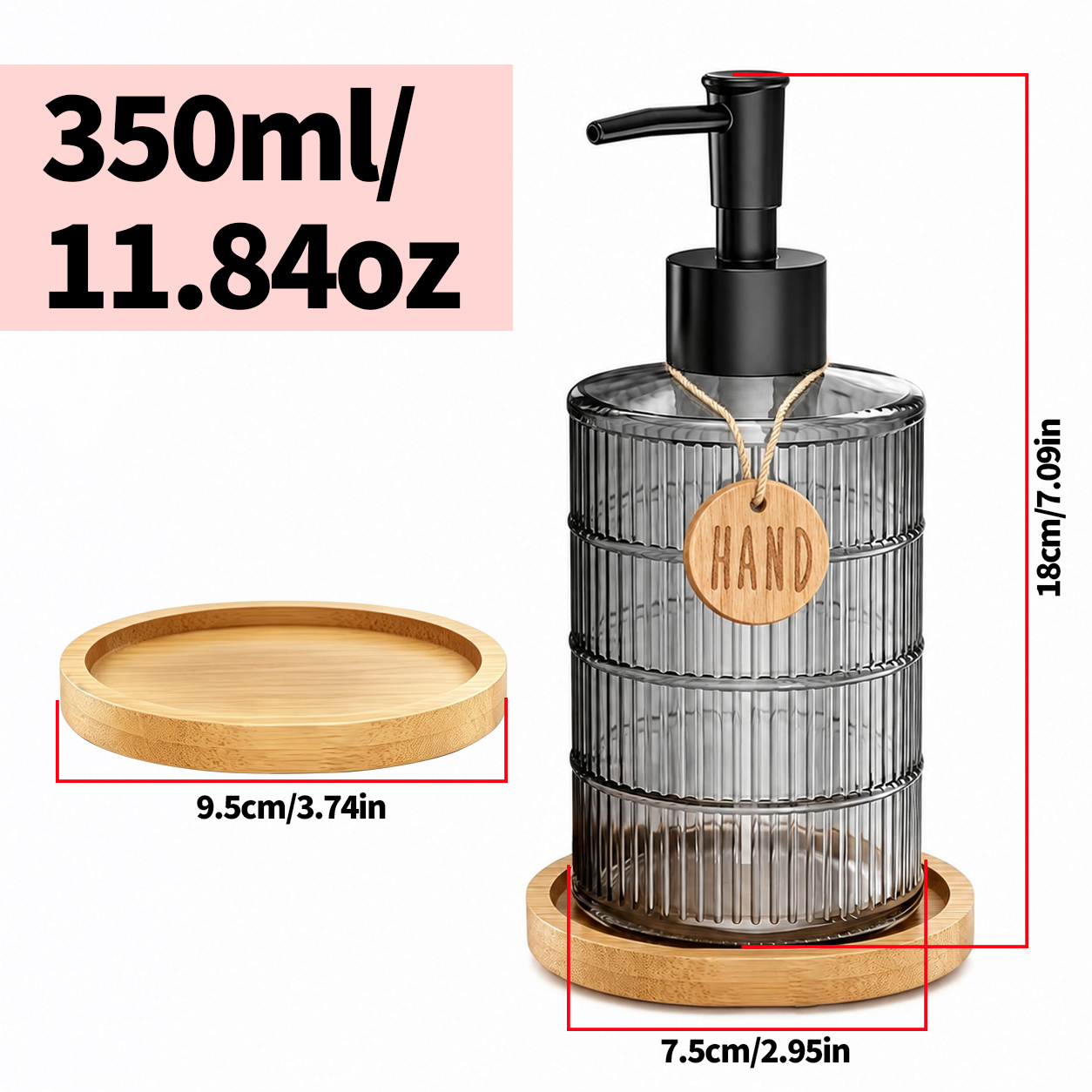Glass Soap Dispenser Set with  - огляд і ціна Glass Soap Dish