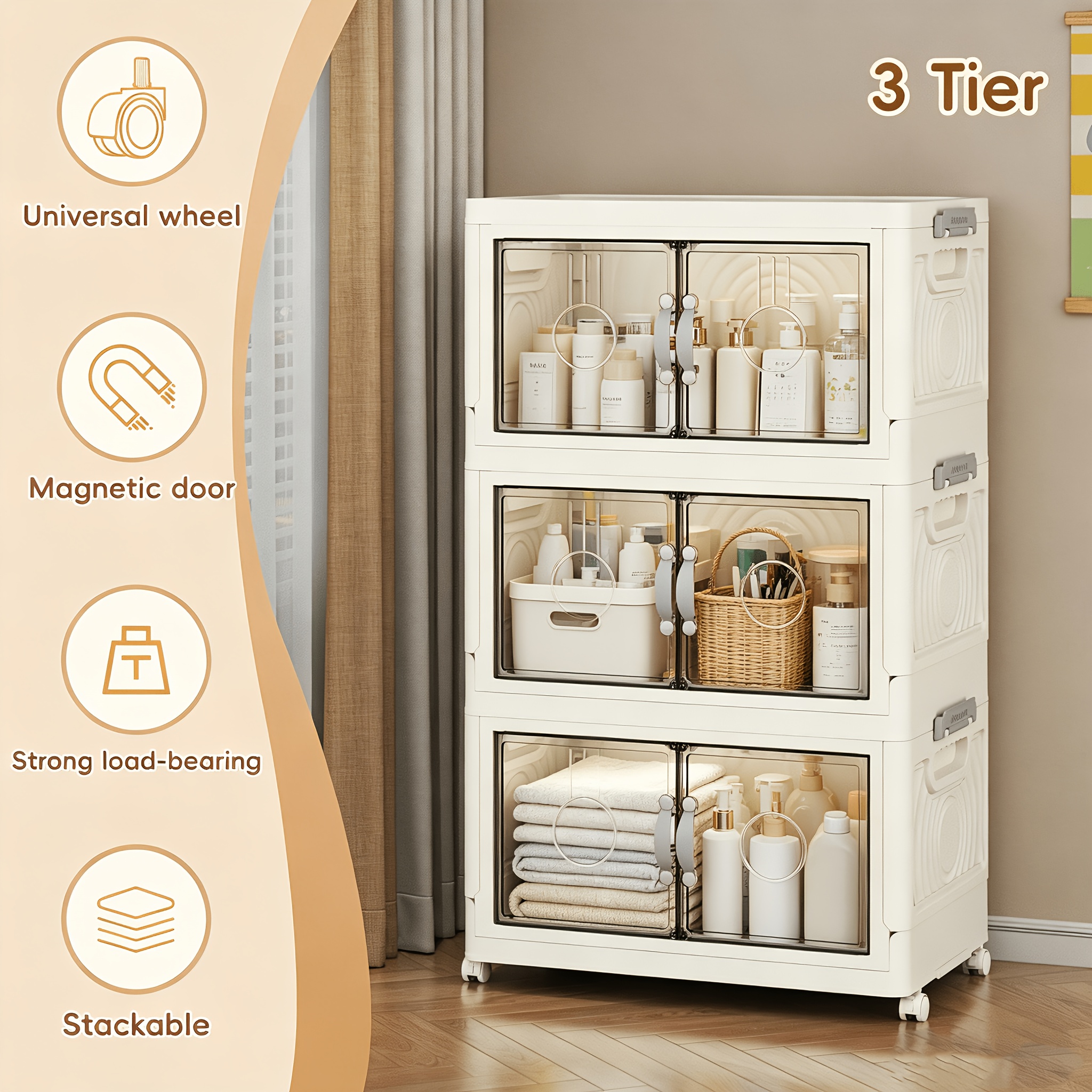 48QT Foldable Storage Cabinet, - огляд і ціна Home Bathroom Cabinets
