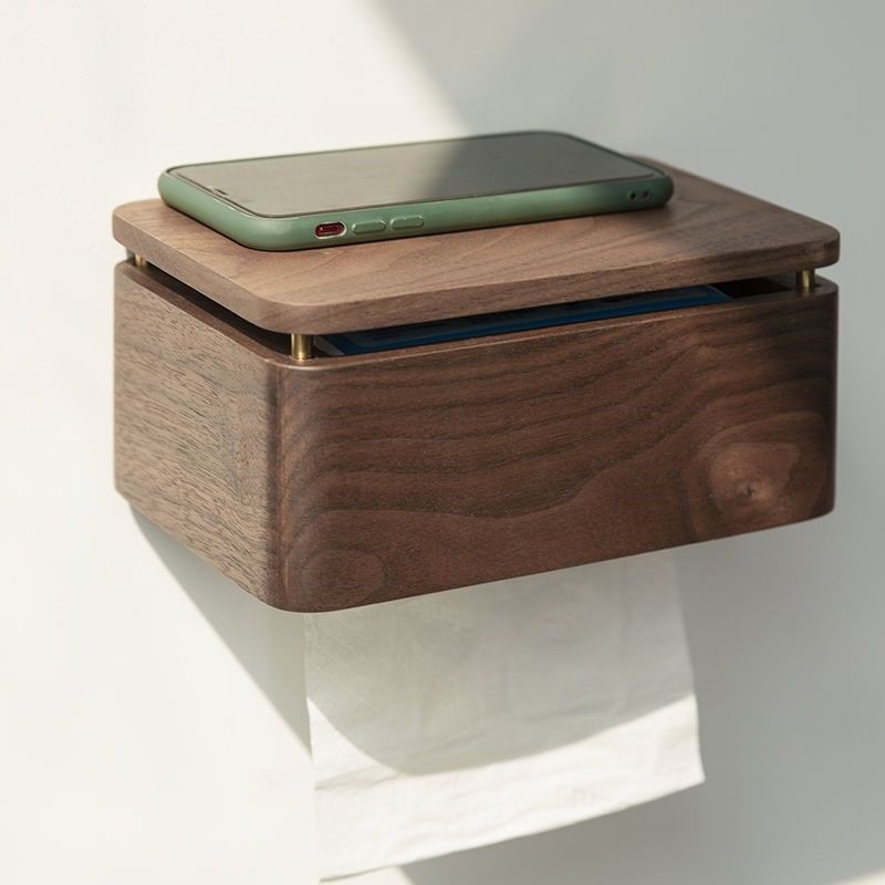 Walnut Toilet Tissue Box Bathr - огляд і ціна Toilet Paper Holder
