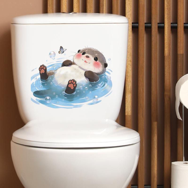 Cute Otter Toilet Tank Sticker - огляд і ціна Jet Home Bathroom Accessories