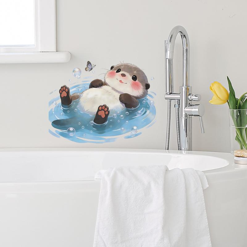 Cute Otter Toilet Tank Sticker - огляд і ціна Jet Home Bathroom Accessories