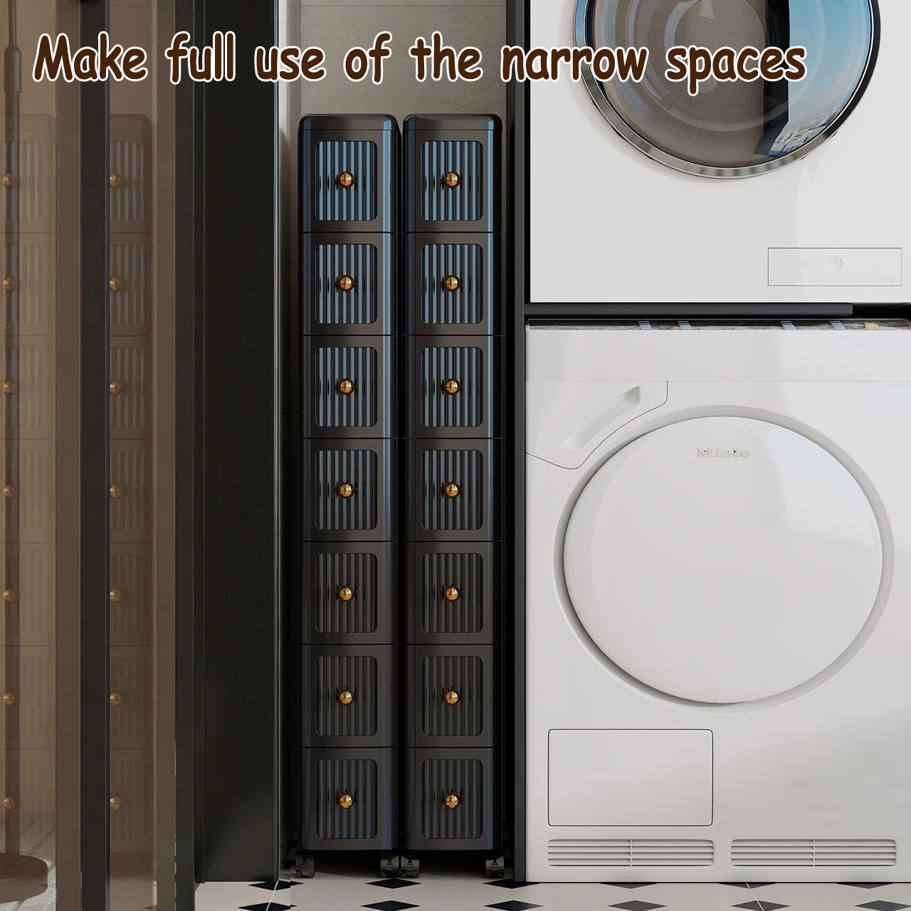 15CM Narrow Gap Drawer Storage - огляд і ціна Home Bathroom Cabinets