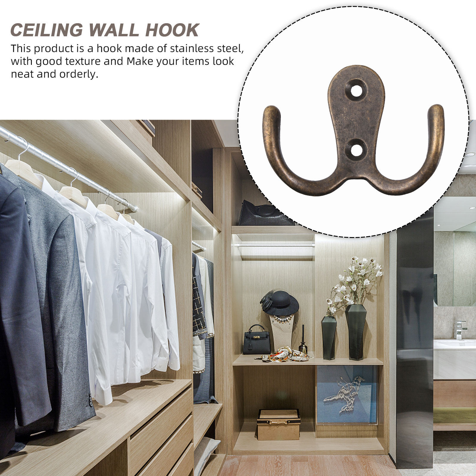 8 Pcs Cabinets Home Hooks Hat  - огляд і ціна Home Bathroom Cabinets