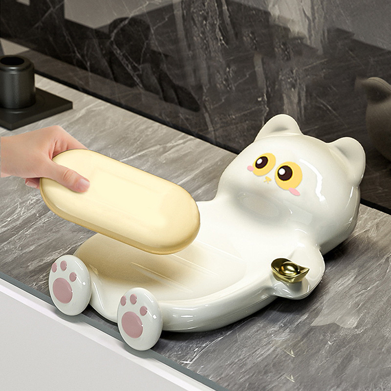 1pc Cute Cat Soap Dish, Creati - огляд і ціна Jet Home Bathroom Accessories