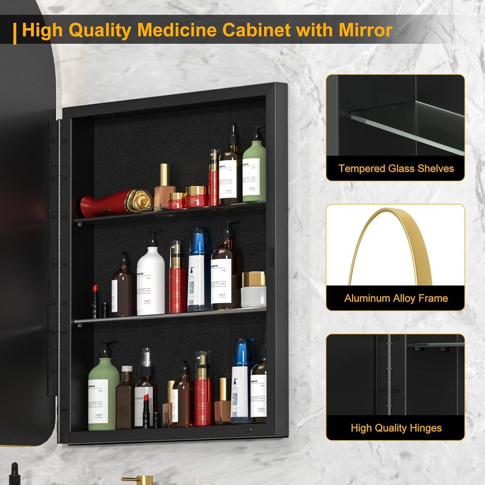 Arched Medicine Cabinet with M - огляд і ціна Home Bathroom Cabinets