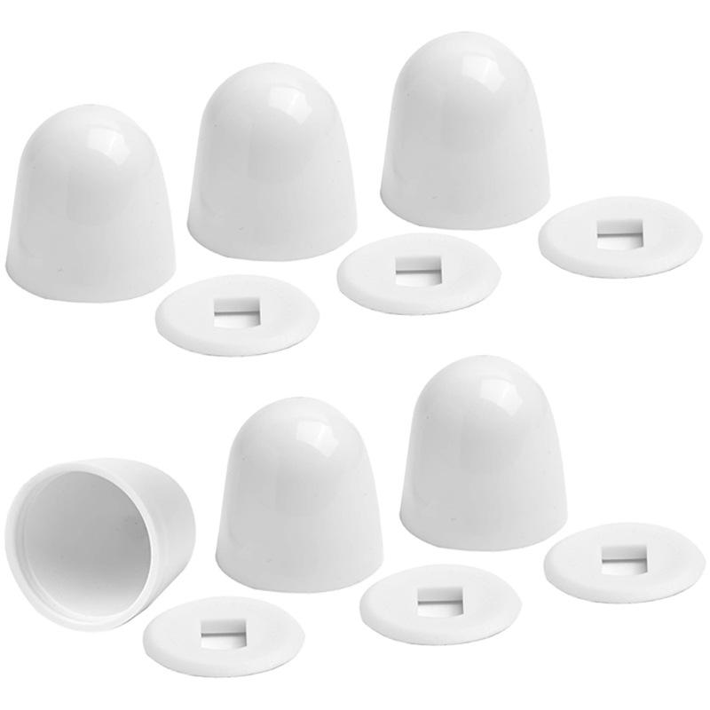 6pcs White Toilet Bolt Caps Fo - огляд і ціна Jet Home Bathroom Accessories