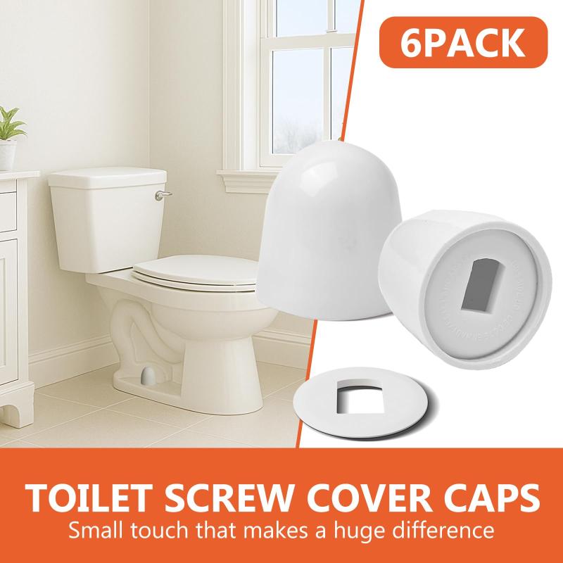 6pcs White Toilet Bolt Caps Fo - огляд і ціна Jet Home Bathroom Accessories