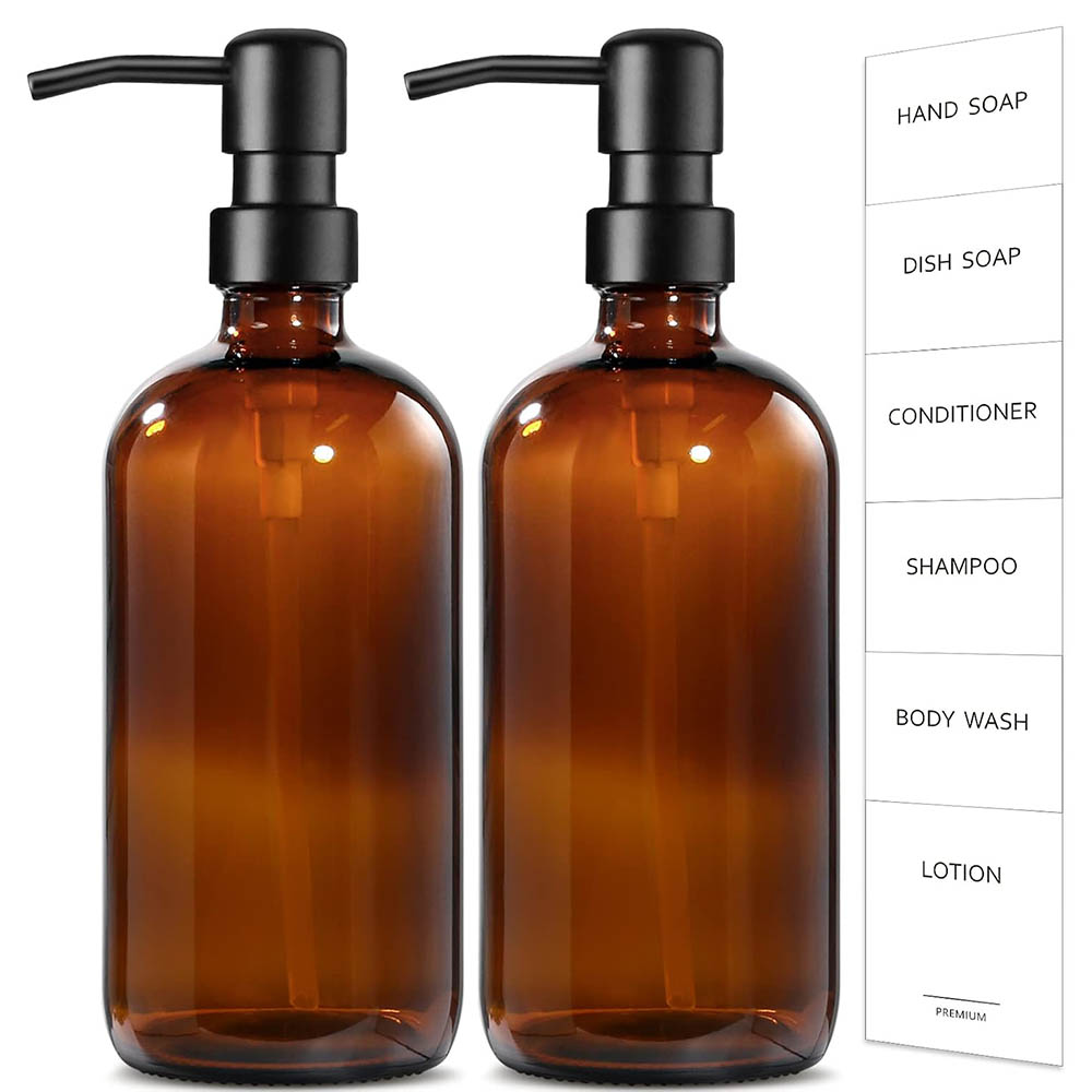 Amber Glass Soap Dispenser, 2  - огляд і ціна Glass Soap Dish
