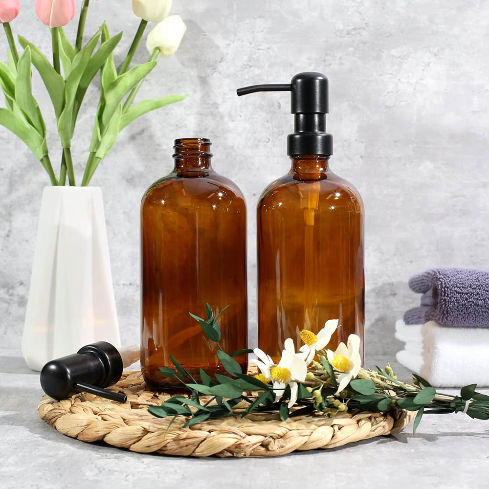 Amber Glass Soap Dispenser, 2  - огляд і ціна Glass Soap Dish