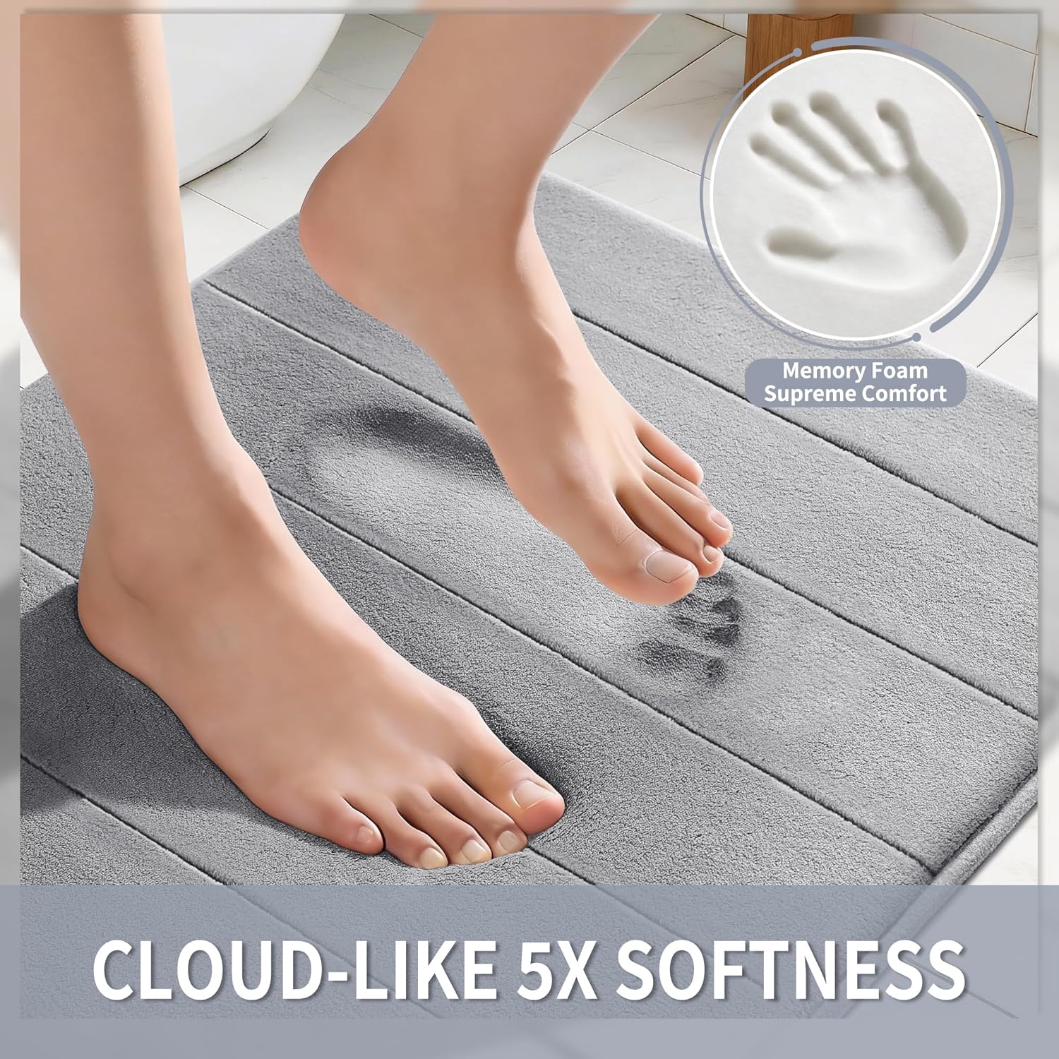 Memory Foam Bath Mat, Super So - огляд і ціна Home Bathroom Rugs
