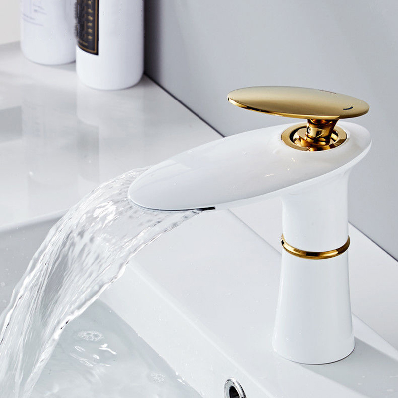Waterfall Basin Faucet White G - огляд і ціна Home Hardware Bathroom Sinks