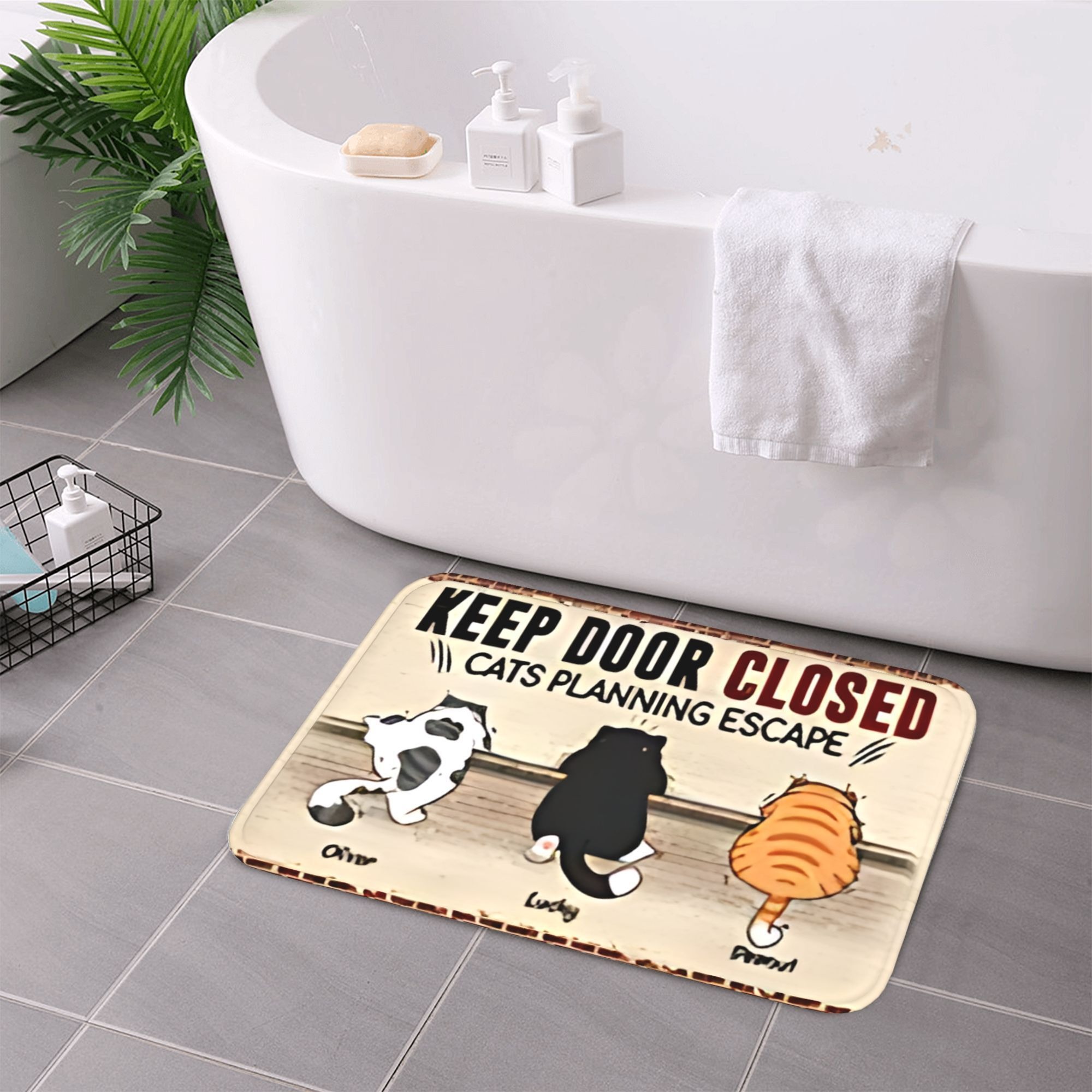 1PC Cat Escape Plan Pattern Ki - огляд і ціна Home Bathroom Plan