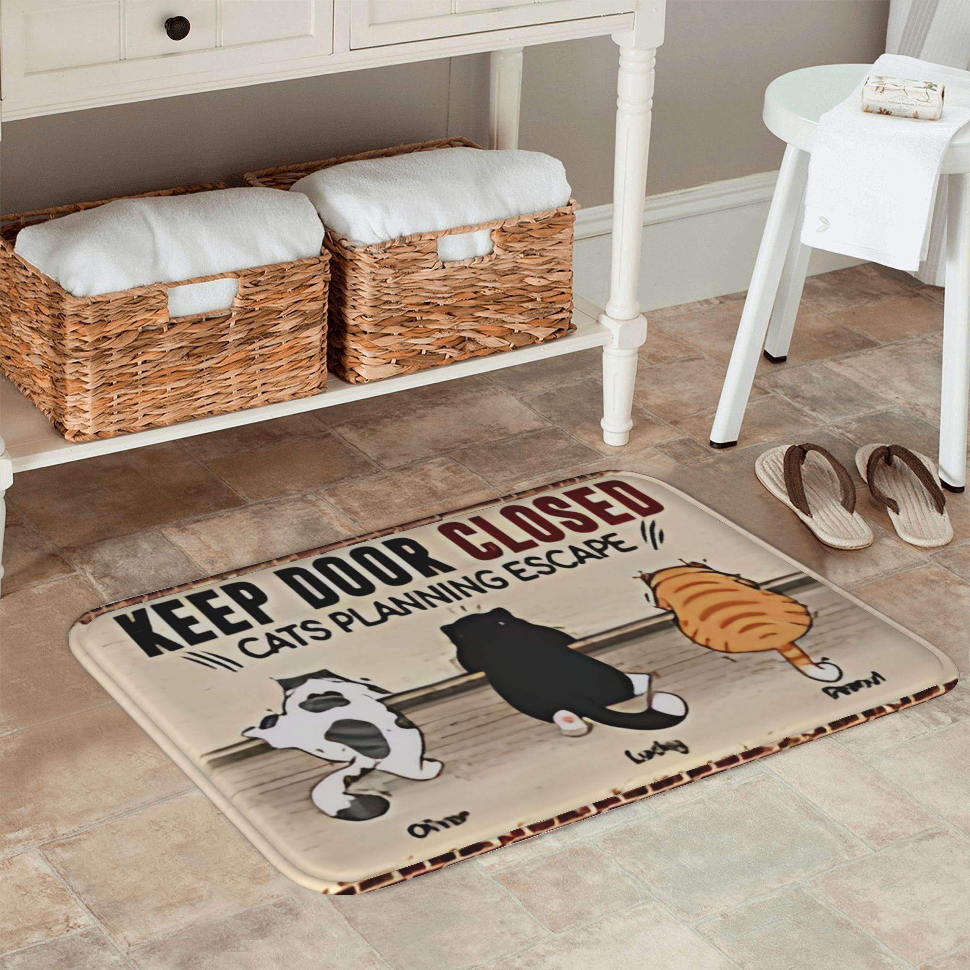 1PC Cat Escape Plan Pattern Ki - огляд і ціна Home Bathroom Plan
