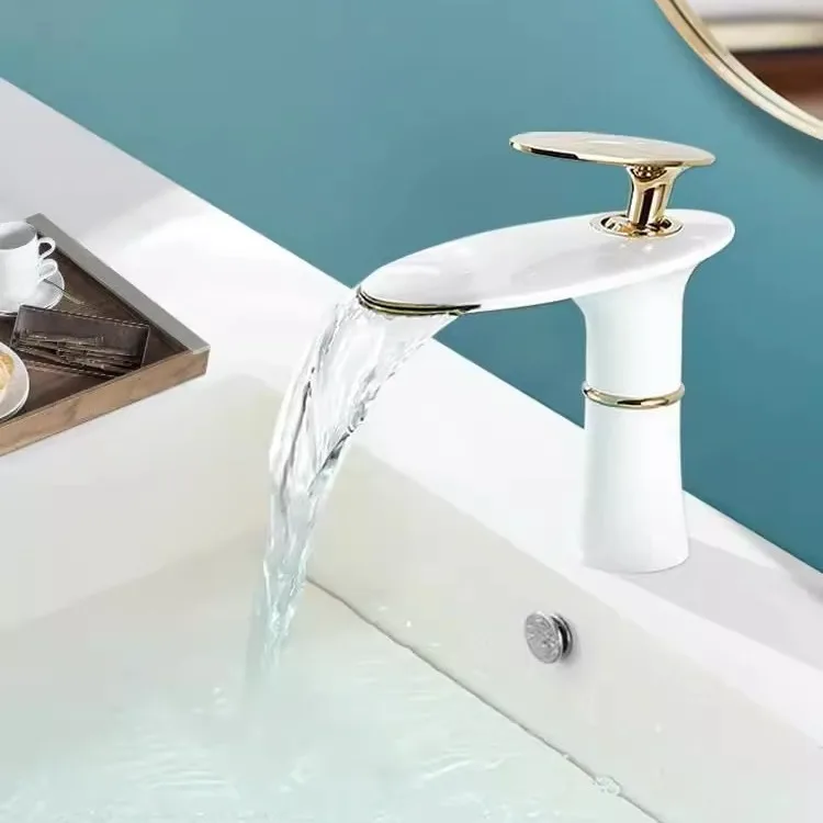 Waterfall Basin Faucet White G - огляд і ціна Home Hardware Bathroom Sinks
