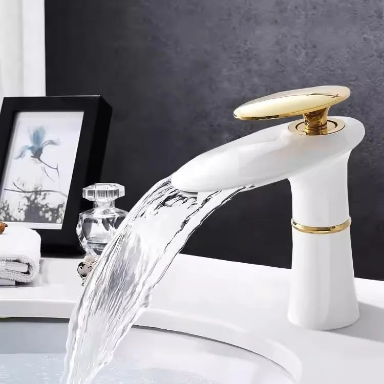 Waterfall Basin Faucet White G - огляд і ціна Home Hardware Bathroom Sinks