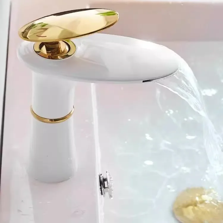 Waterfall Basin Faucet White G - огляд і ціна Home Hardware Bathroom Sinks